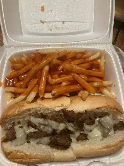 Philly Steak Sandwich with Fry