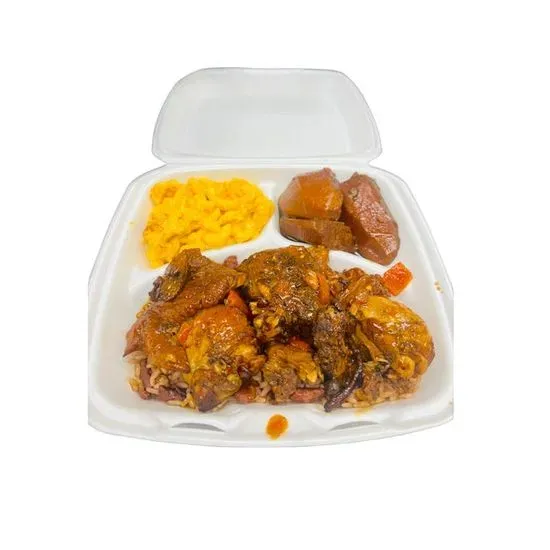 Lg Brown Stew Chicken Platter