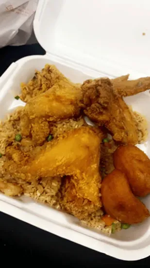 Fried Chicken Wings (3 pcs) with Shrimp Fried Rice