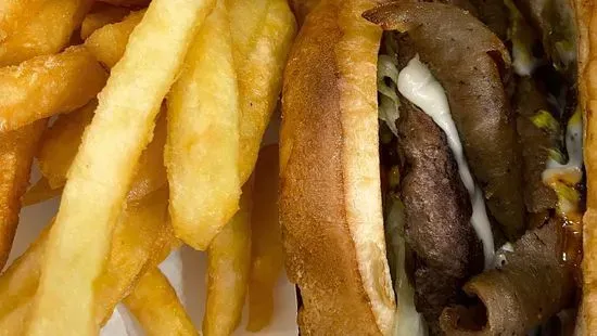 Gyro cheese burger