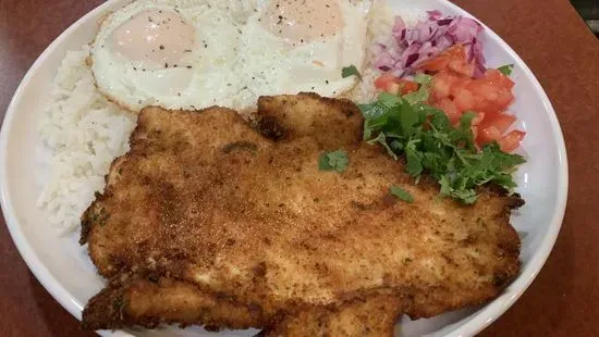 Chicken Milanesa & Eggs