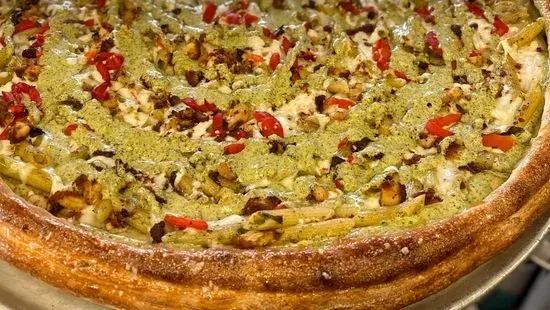 Pesto Chicken Roasted Red Pepper Pizza Small(12”)