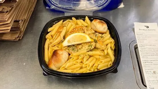 Zesty Lemon Chicken over Penne