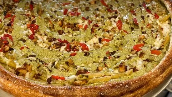 Pesto Chicken Roasted Red Pepper Pizza Large(16”)