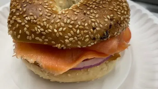 Breakfast Bagel, Lox & CC