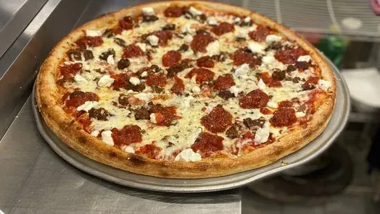 Meatball Parm Pizza Deep Dish