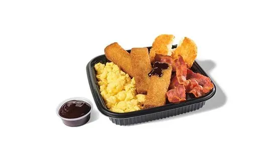 3pc Banana French Toast Sticks Platter w/ Bacon