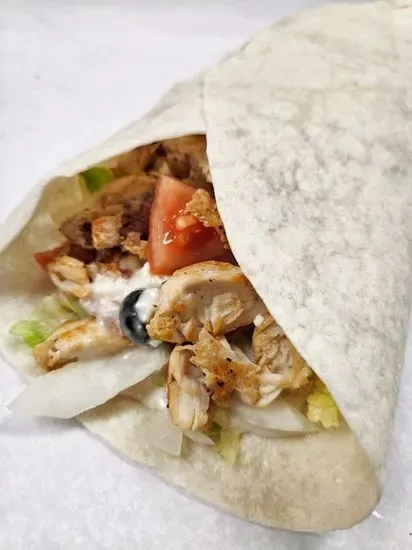 Greek with Grilled Chicken Wrap