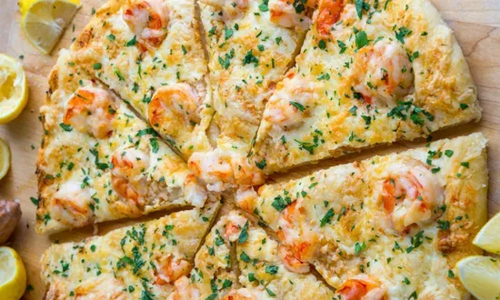 Shrimp Scampi Pizza