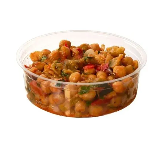 Chickpea, Eggplant, Red Pepper Salad