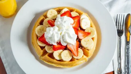 Strawberry Banana Pecan Waffle