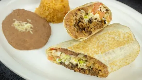 Burrito con Arroz y Frijoles