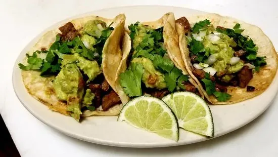 Tacos Asada Y Guacamole (3x)