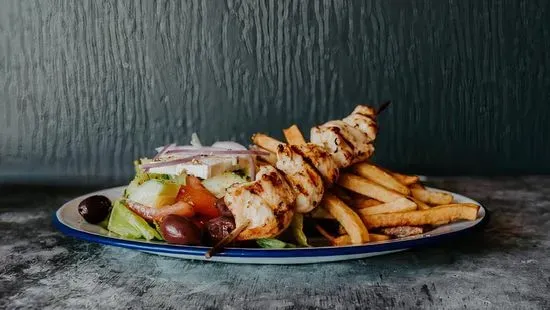 Chicken Souvlaki Plate