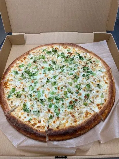 Lg Chicken Broccoli Alfredo Pizza