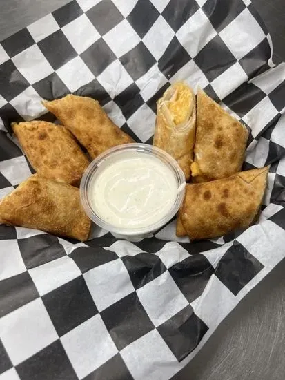 buffalo chicken egg rolls