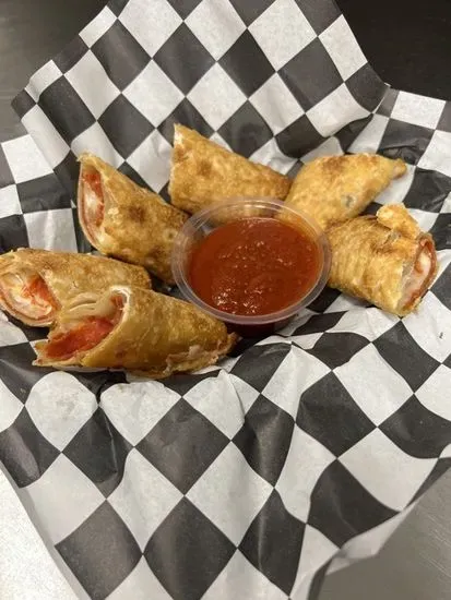 pepperoni and cheese egg rolls