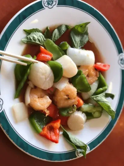 Basil Shrimp and Scallops