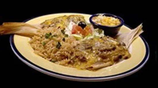 Machaca Green Corn Tamale