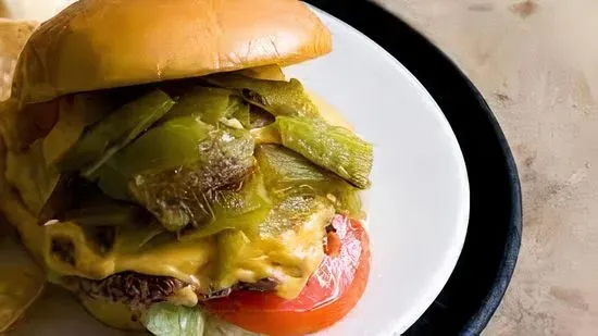 Hatch Chile Cheese Burger