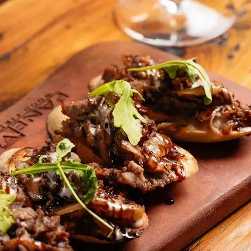 Shaved Ribeye Crostini