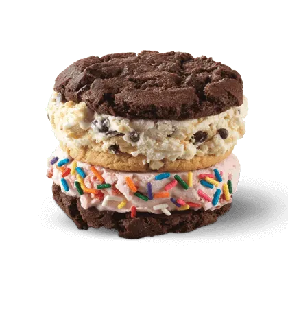 Double Warm Cookie Ice Cream Sandwich