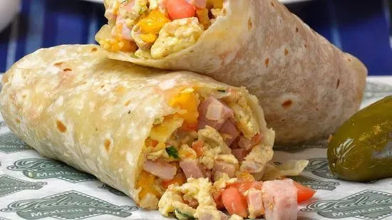 Ham, Cheese & Pico Burrito