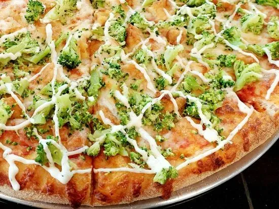 Chicken Ranch Broccoli Pizza