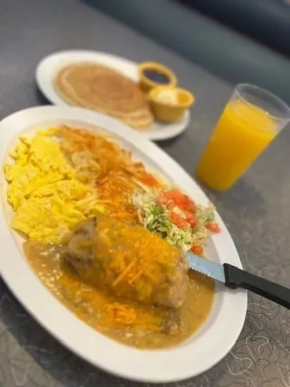 Relleno and 2 Eggs