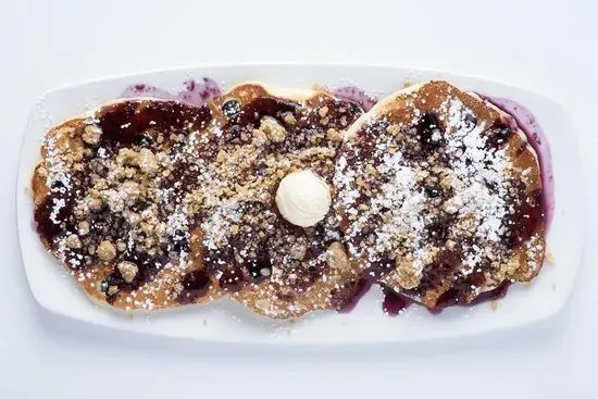 Blueberry Streusel Pancake Flight