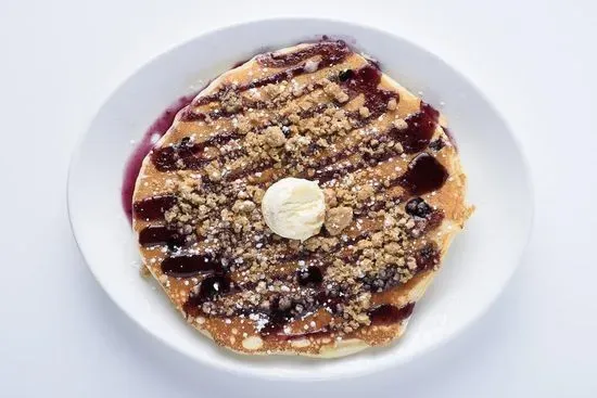 Single Blueberry Streusel Pancake