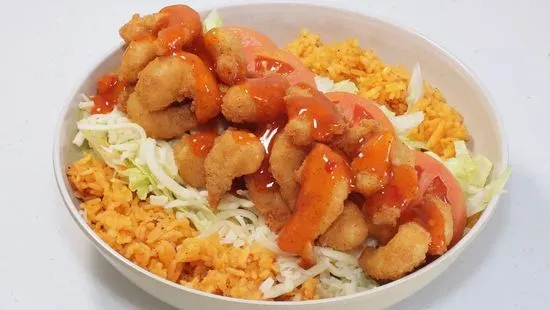 Crispy Shrimp Rice Bowl