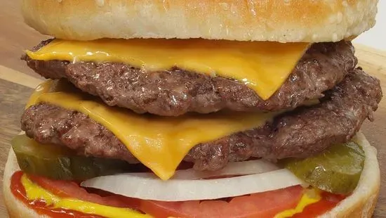 Homemade 1/2 LB Double Cheeseburger  combo