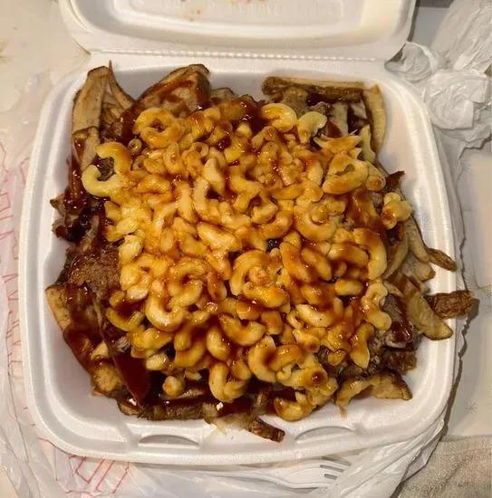 Pulled Pork Mac Fry Platter