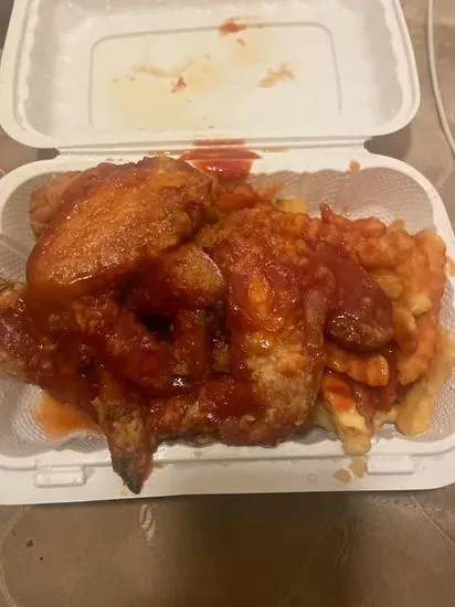 Five Wings with French Fries