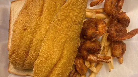 2 Pc Fish, 10 Shrimp & Fries