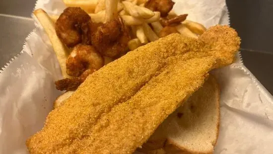 1 Pc Fish, 5 Shrimp & Fries