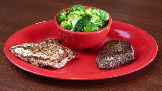 Filet with Griddle Seared Chicken