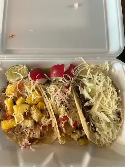 3 Seafood Tacos