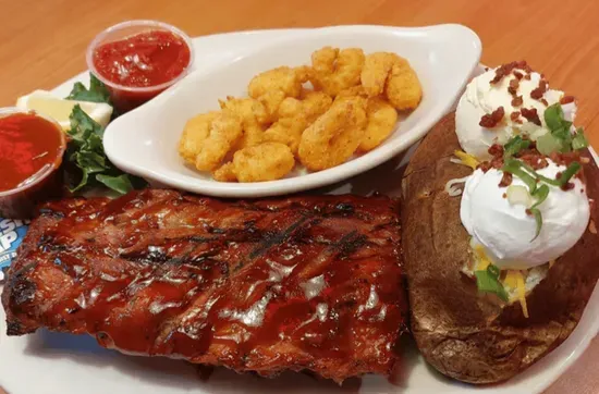 BBQ Ribs & Fried Shrimp