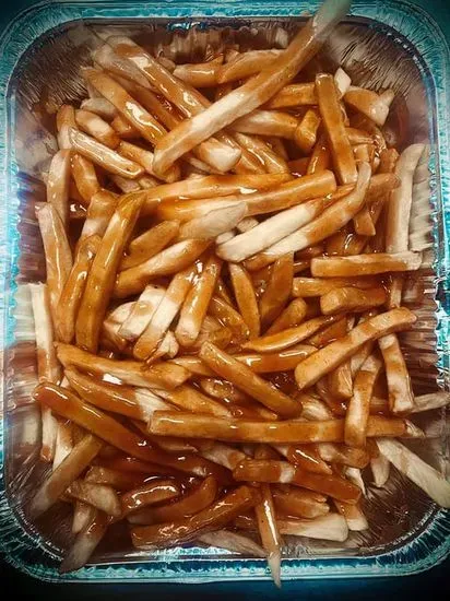 Sauce On  Pan Of Fries