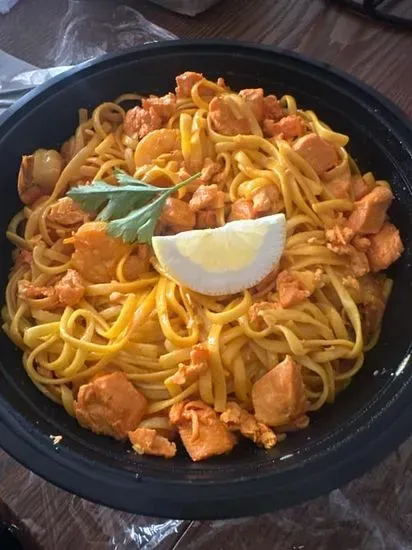 Chicken & Shrimp Mozambique Pasta