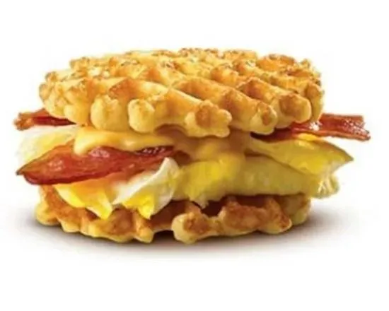 BELGIAN WAFFLE BACON SLIDER CAL 390