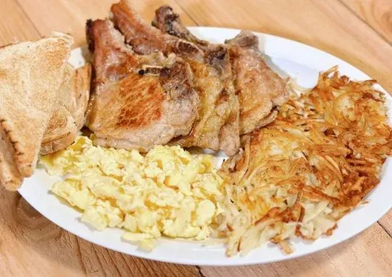 3 Pork Chops & Eggs