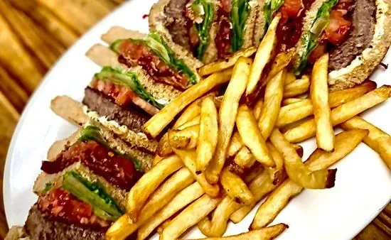 Cheeseburger Club Sandwich