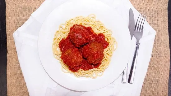 Spaghetti and Homemade Meatballs