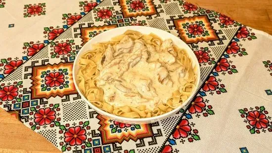 Chicken  and mushroom Julienne