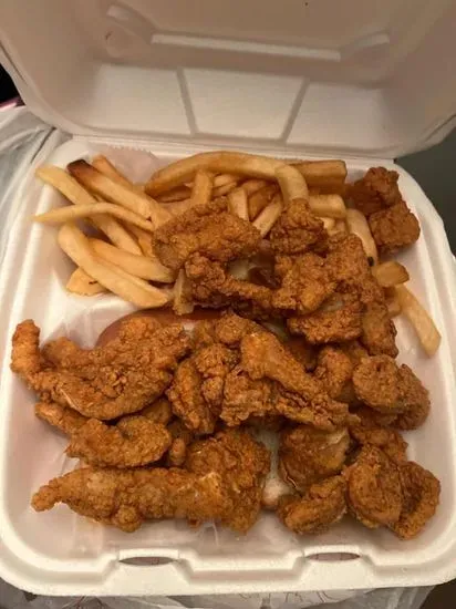 Small Catfish Nuggets With Fries