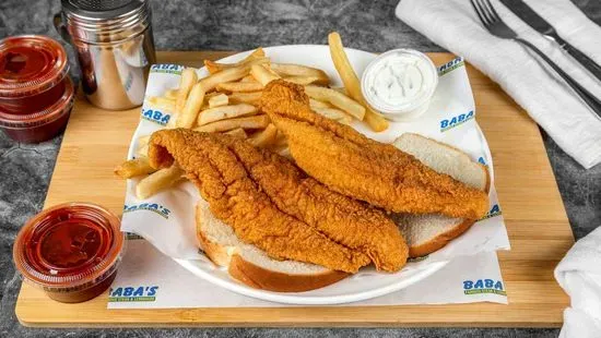 Small Catfish Fillet With Fries