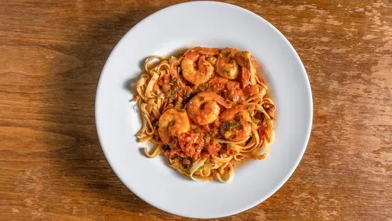 Shrimp Diablo with Fettuccine